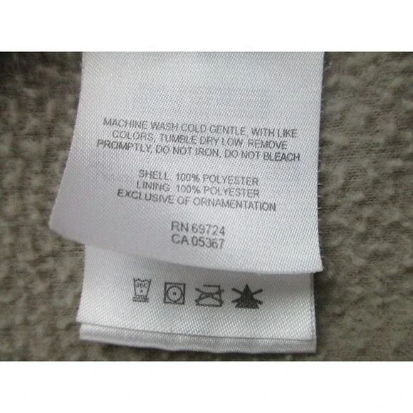 Columbia‎ Sportswear Sweater Mens Medium Full Zip Beige Fleece Pockets Outdoor M